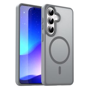 Samsung Galaxy S26+ Magsafe Skin Touch Matte Anti Drop Cover – Gray