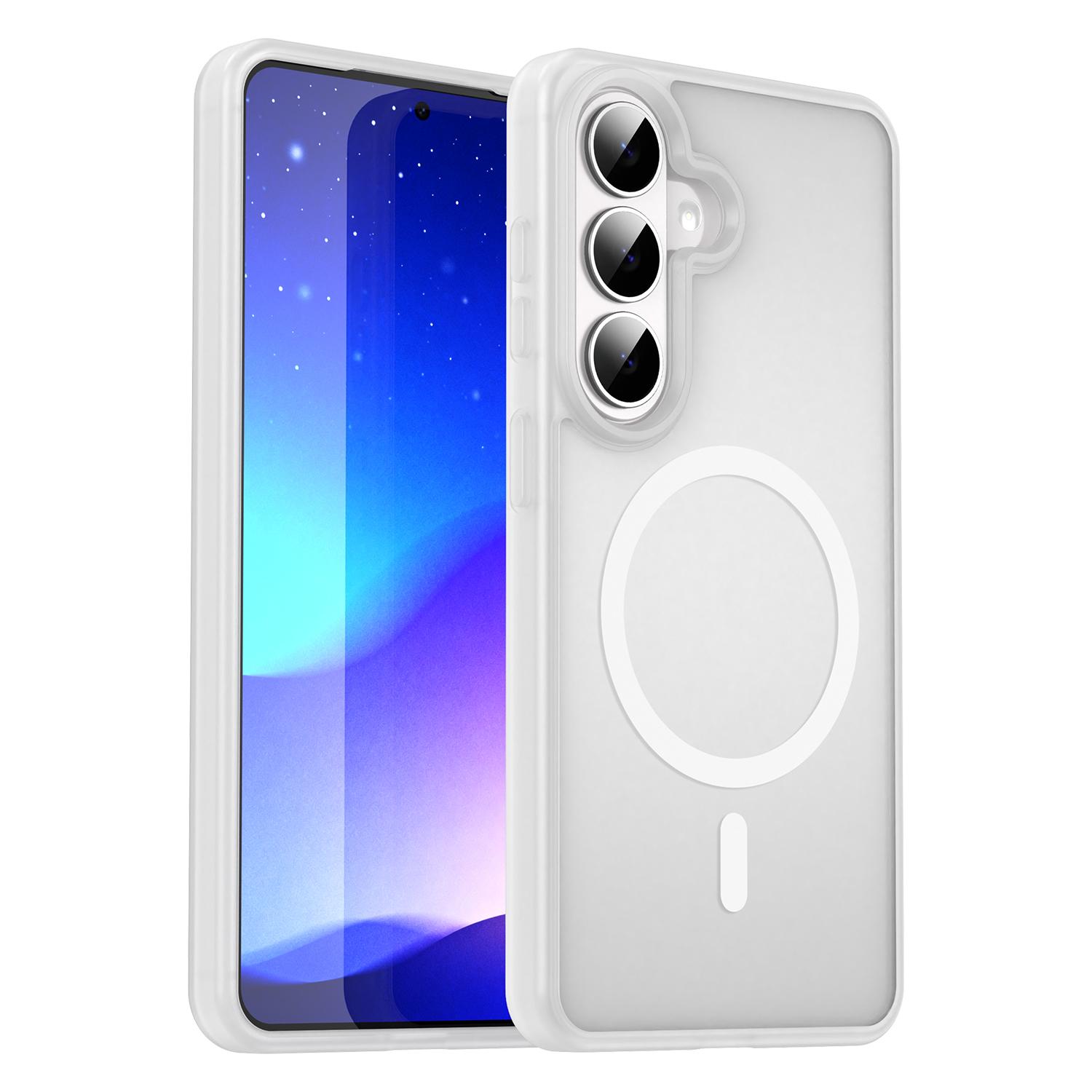 Samsung Galaxy S26 Magsafe Skin Touch Matte Anti Drop Cover - Matte White