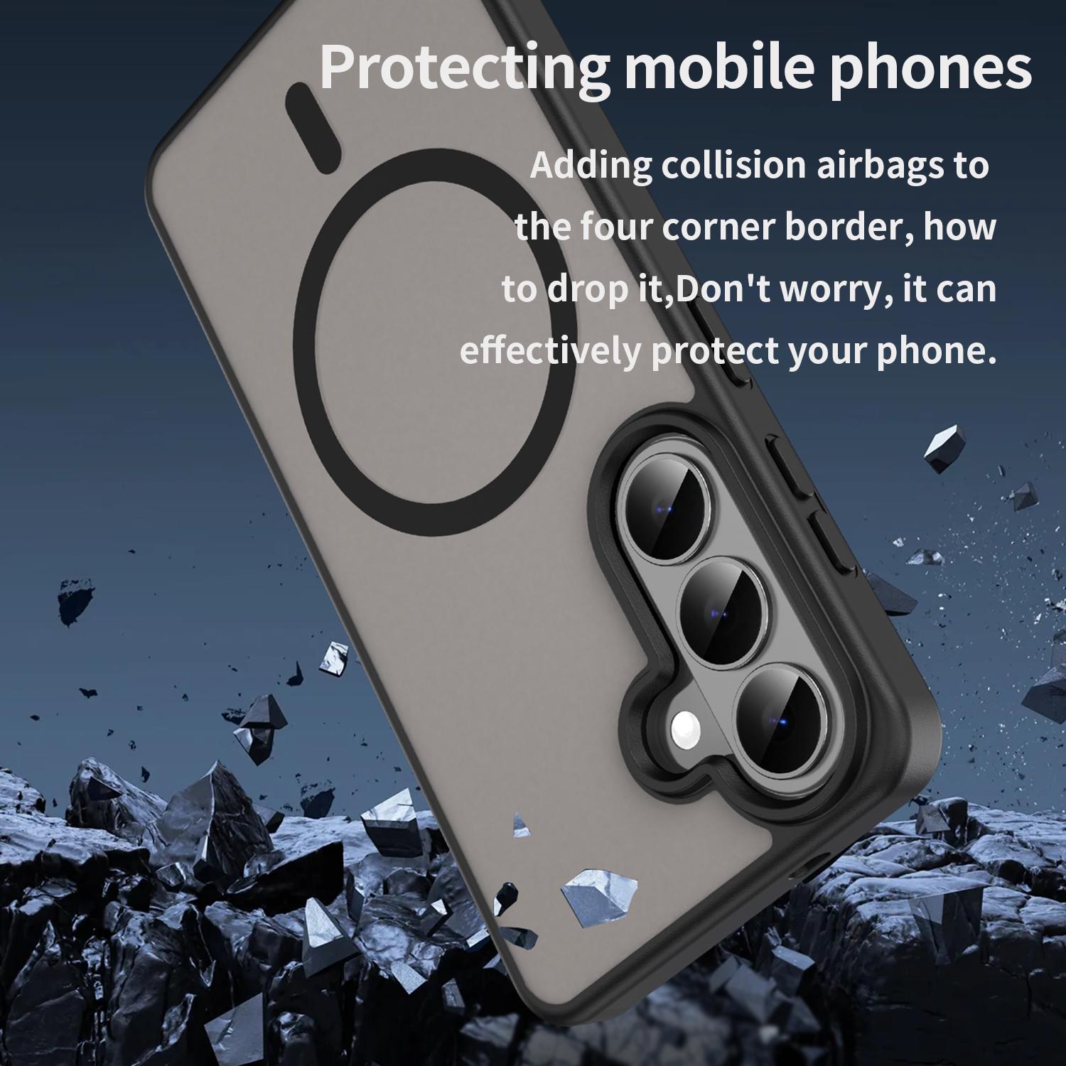 Samsung Galaxy S26 Magsafe Skin Touch Matte Anti Drop Cover - Gray - Image 2