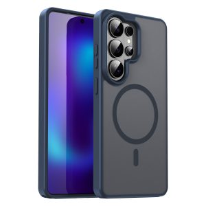 Samsung Galaxy S26 Ultra  Magsafe Skin Touch Matte Anti Drop Cover – Blue