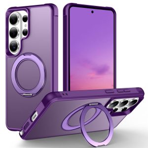 Samsung Galaxy S26 Ultra Magsafe Kickstand TPU + PC Shockproof Cover – Purple