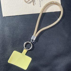 Diamond Chain Phone Lanyard Wrist Strap 22cm Bracelet with Tether Tab – Champagne