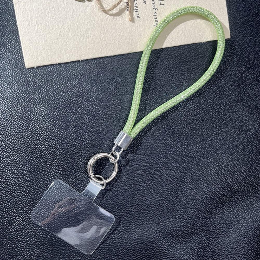 Diamond Chain Phone Lanyard Wrist Strap 22cm Bracelet with Tether Tab - Green