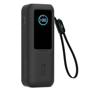 SIKAI Anker Zolo 165W Power Bank Silicone Shockproof Cover with Strap – Black