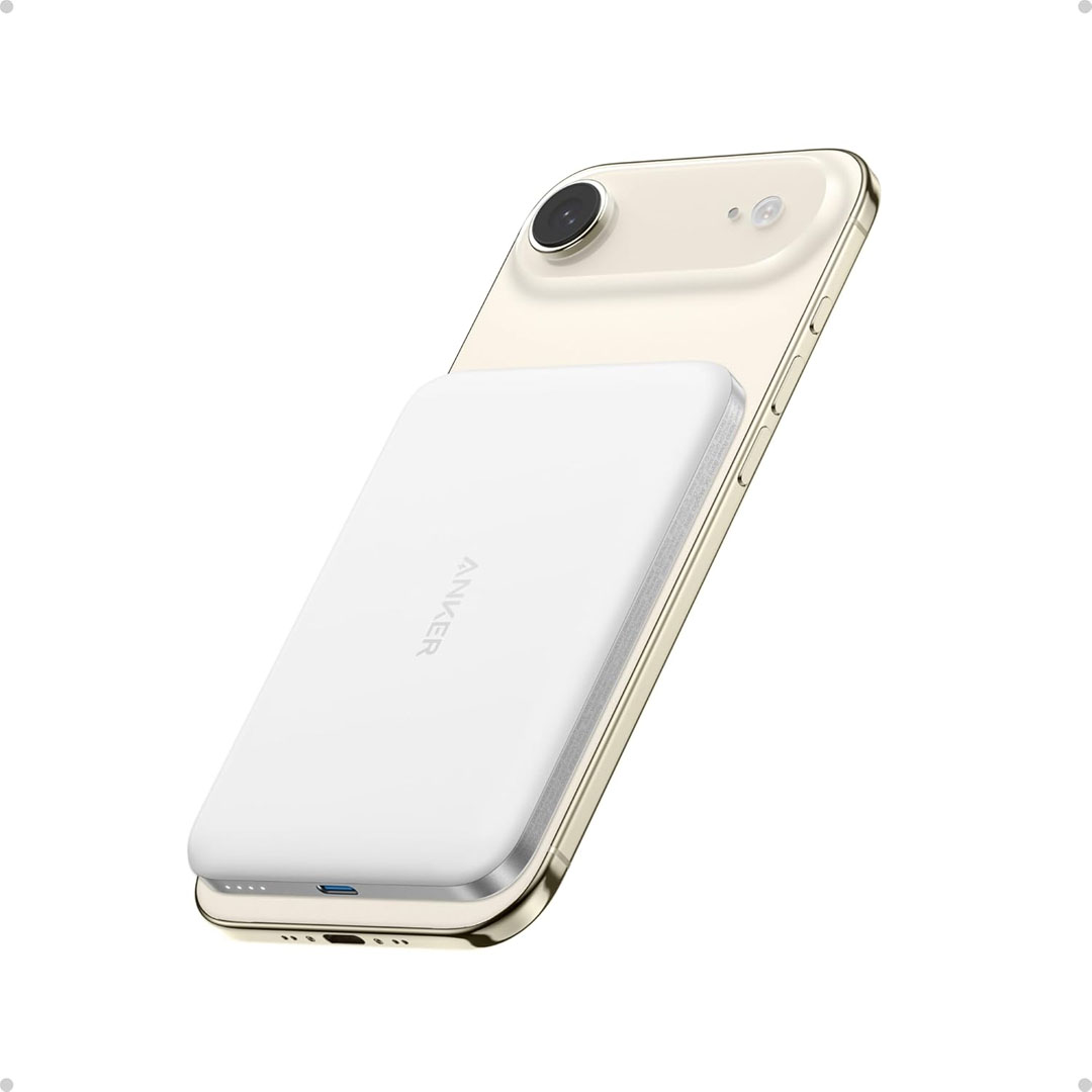 Anker Nano 5000mAh Power Bank Qi2 Ultra-Slim - White A1665H21