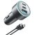 Anker 335 Car Charger 67W with USB-C TO USB-C Cable – Black B2736H11