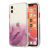 iPhone 11 Marble Pattern TPU + Acrylic Cover – Purple