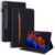 Samsung Galaxy Tab S10 FE/S10/S9 FE/S9/S8/S7 PU Leather Wallet Stand Cover with Pen Holder – Black