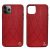 Mercedes-benz iPhone 11 Pro Max Real Leather Wallet Perforated Cover – Red