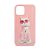 Nimmy iP 13 Cat Pattern Embroidery Leather Cover – Pink