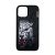 Nimmy iPhone 13 Pro Cheetah Pattern Embroidery Leather Cover – Black