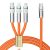 Porodo PD 100W 3 IN 1 Cable 180 Degrees Rotation 1.2M – Orange (PD-3N1C100W-OG)