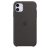 Silicone Apple logo iPhone 11 Cover – Black