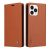 YIKATU Leather Flip iP 14 Pro Max Cover with Wallet – Brown (YK-002)