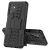 Hybrid Tire Texture Shockproof Cover With Kickstand for SAM A32 – Black
