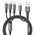 Budi 6 in 1 USB/USB-C to Lightning/Type-C/Micro 1.2Meter Braided Cable DC203T512B – Black