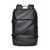 Mens Waterproof Laptop Backpack Leather Film Nylon Bag – Black