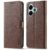 Xiaomi Redmi 13 4G/5G LC.IMEEKE Wallet PU Leather Texture Stand Flip Cover – Brown