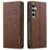 Samsung Galaxy S24 FE LC.IMEEKE L1 Series Leather Flip Cover – Brown