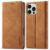 iPhone 16 Pro LC.IMEEKE Wallet Microfiber Flip Leather Cover – Brown