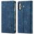 iPhone 16 LC.IMEEKE Wallet Microfiber Flip Leather Cover – Blue
