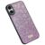 iPhone 16 Plus SULADA Leather+PC+TPU Glitter Sequins Cover – Purple