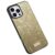iPhone 16 Pro Max SULADA Leather+PC+TPU Glitter Sequins Cover – Gold