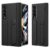 Samsung Galaxy Z Fold4 Kickstand Wristband PC Cover with Tempered Glass – Black