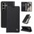 Samsung Galaxy S25 Ultra YIKATU YK-001 Leather Flip Magnetic Closure – Black