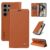 Samsung Galaxy S25 Ultra YIKATU YK-001 Stand Leather Magnetic Closure – Brown