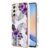 Samsung Galaxy A26 IMD Marble Flower Pattern TPU Cover – Purple Flower