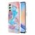 Samsung Galaxy A26 IMD Marble Flower Pattern TPU Cover – Marble Blue