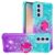 Samsung Galaxy A26 5G TPU Gradiant Liquid Quicksand Shockproof Kickstand Cover – SkyBlue+Purple