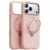 iPhone 17 Pro Max TORRAS Ostand Spin Silicone Series Magsafe Ring Kickstand Cover – Pink