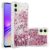 Samsung Galaxy A07 4G Glitter Quicksand Shockproof Cover – Rose Gold / Hearts