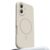 iPhone 16 MagSafe Liquid Silicone + PC Camera Touch Button Cover – Antique White