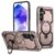 Samsung Galaxy A55 5G Magsafe Ring Kickstand PC + TPU Hybrid Cover – Rose Gold