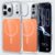 iPhone 17 Pro Max MagSafe TPU Acrylic Phone Cover – Orange