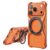 iPhone 17 Pro Max Kickstand Frameless Aluminum Alloy Bumper Cover – Orange