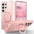 Samsung Galaxy S26 Ultra Magsafe Kickstand TPU + PC Shockproof Cover – Pink