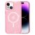 Glitter Transparent Cover Compatible With Magsafe iPhone 15 Plus – Pink