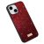 Sulada Glitter PU Leather Cover iPhone 15 – Red