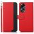 KHAZNEH Leather Cover with Wallet for Oppo A58 – Red
