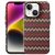 Hard Silicone Textile Pattern Cover iPhone 15 – Purplish Red
