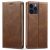 LC.IMEEKE Leather Stand Cover iPhone 15 Pro Max – Brown