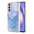 YB IMD Series-16 Samsung Galaxy A15 5G Marble Pattern Cover – Blue