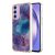 YB IMD Series-16 Samsung Galaxy A15 5G Marble Pattern Cover – Purple