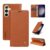 Samsung Galaxy S25+/S24+ YIKATU YK-001 Leather Flip Magnetic Closure – Brown