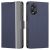 Twill Texture PU Leather Flip With Card Slot Cover for Oppo A38/A18 4G- Blue