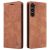 Leather Flip Cover Series 006 For Samsung Galaxy S24 5G – Brown